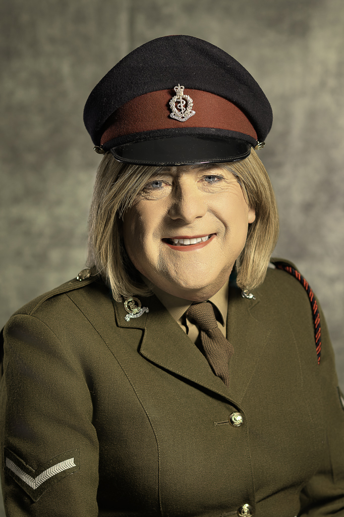 Nicola in army uniform