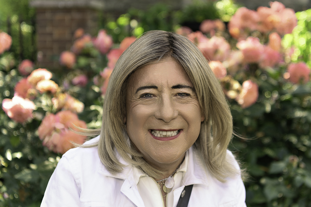 Nicola with flower background