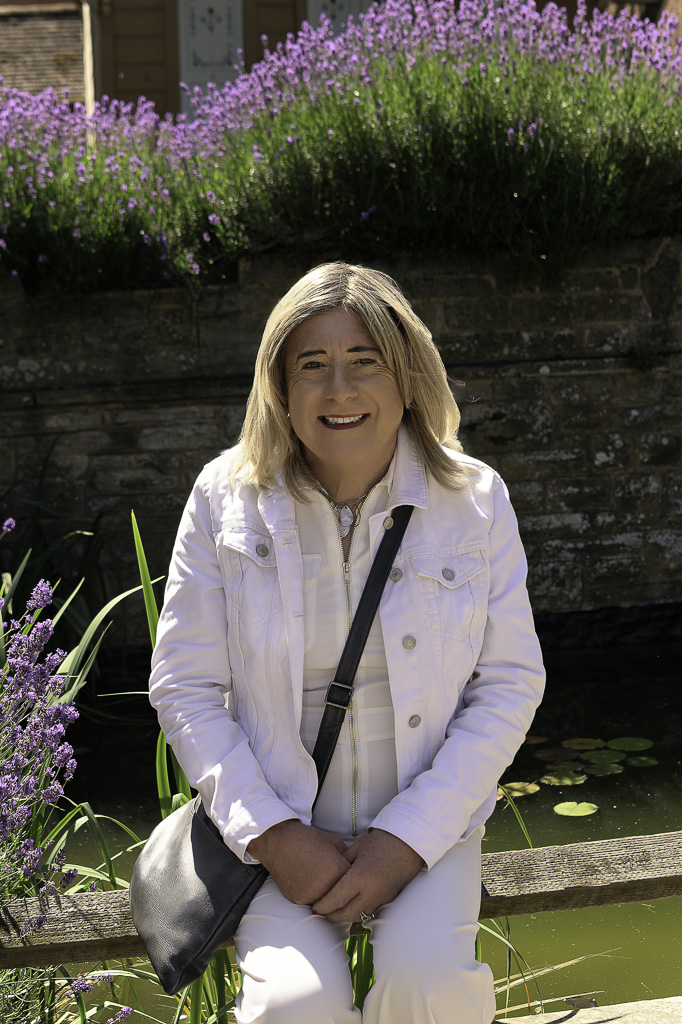 Nicola in garden