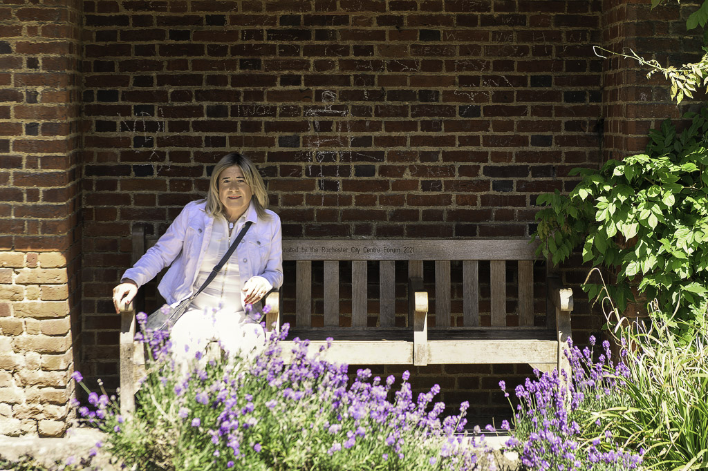 Nicola in garden