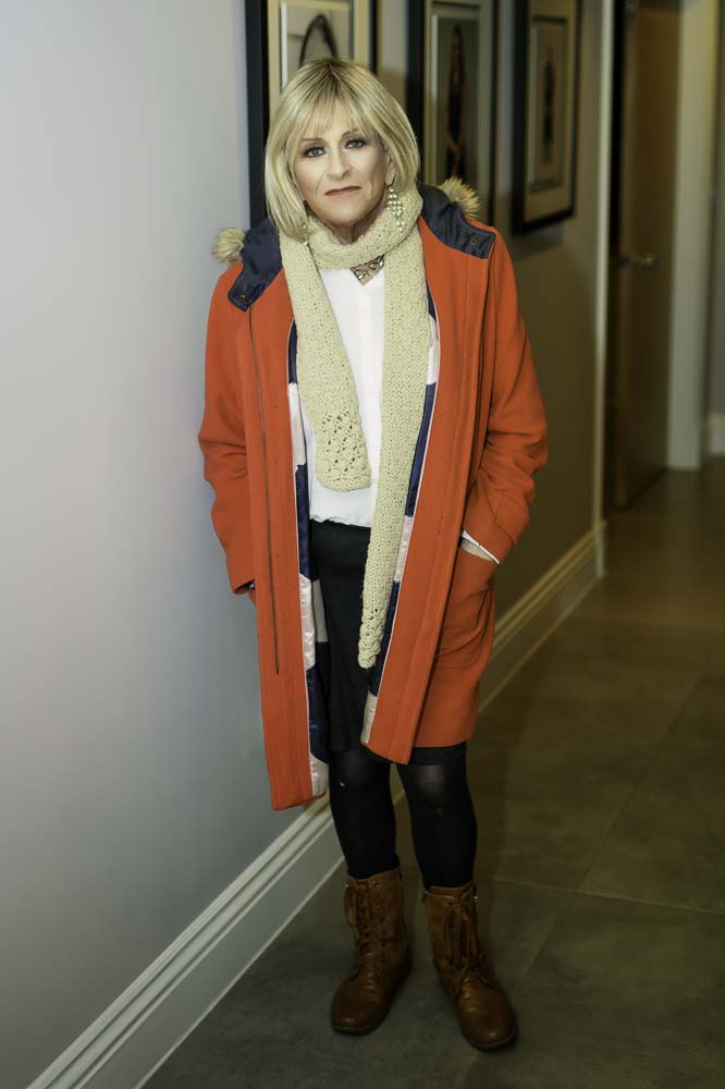 Stella in red coat