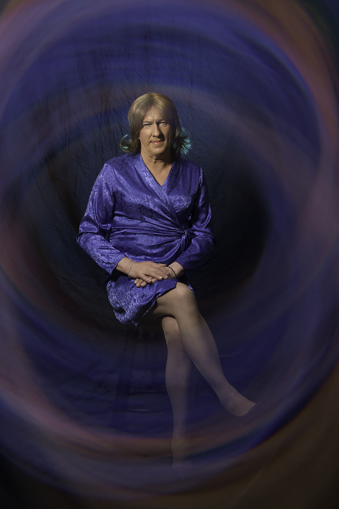 Tracie in blue special halo effect