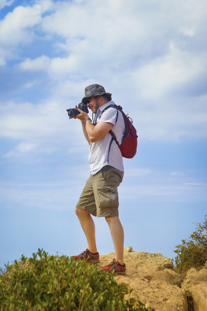 Richard taking a photo, Zakynthos